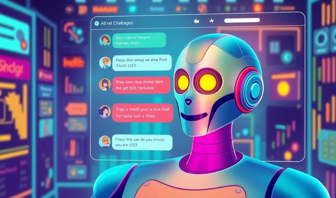 Engaging spicychatai interface showcasing realistic, uncensored AI chat conversations with vibrant visuals and dynamic characters for immersive user experience.