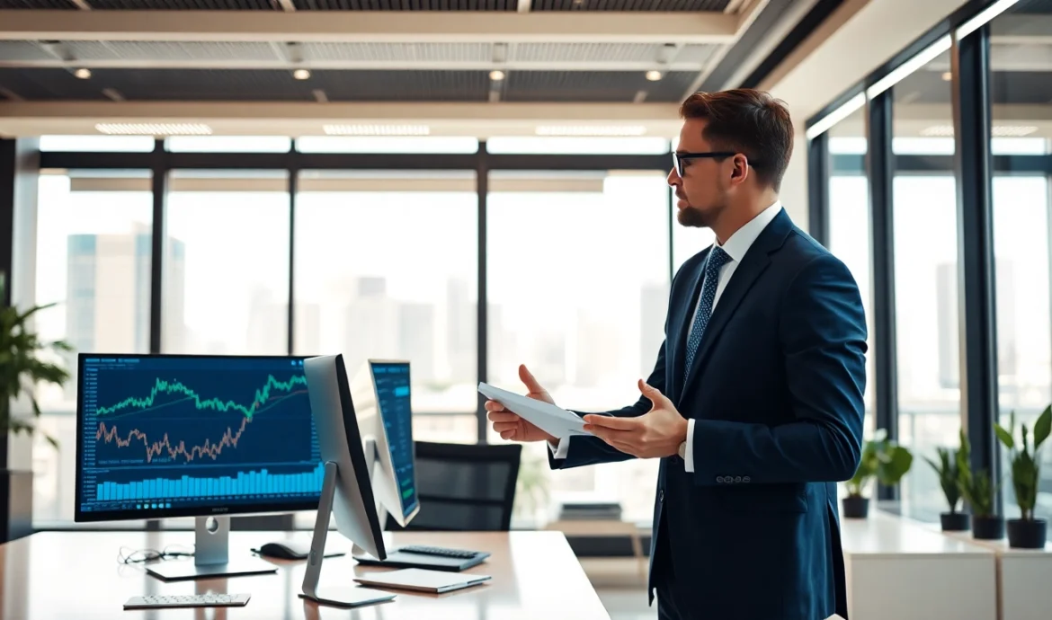 Professional financial advisor offering investment advice UK with detailed charts and analysis
